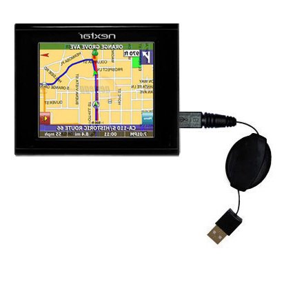 Retractable USB Cable for the Nextar P3 with Power Hot Sync and Charge capabilities - uses Gomadic TipExchange Technology