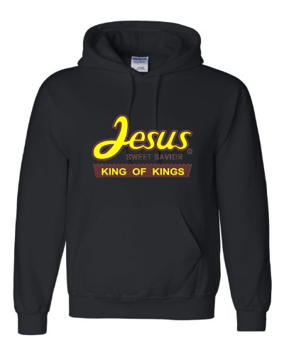 Large Black Adult Jesus Sweet Savior King Of Kings Funny Christian Sweatshirt Hoodie