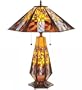 Meyda Lighting Mackintosh Begonia Hex Lit Base Table Lamp 50807