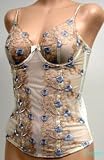 Venus Ivory Sexy Floral Hook Eye Bustier #3418 34A S