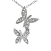 Sterling Silver CZ Butterfly Necklace