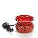 Hosley Candle Company Red Ceramic Electric Fragrance Warmer. Ideal for spa and aromatherapy. Use with HOSLEY brand wax melts / cubes, essential oils and fragrance oils.