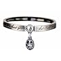 New Moon Edward Quote Stretch Bracelet with Cullen Crest Charm NECA Twilight