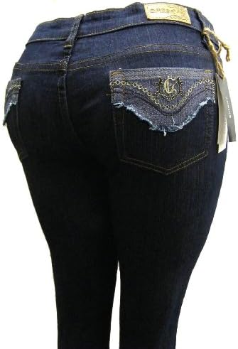 Women's Omega Skinny Stretch Jeans- Frayed Gypsy 9, 11