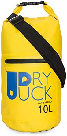 Marine Grade Waterproof Dry Bag - Protect Your Phone and Electronics While Kayaking - Excellent Camera Protection for Outdoors - Choose from 10L Roll Top with Shoulder Strap