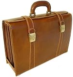 Floto Trastevere Brown Briefcase Attache Lap-top Case