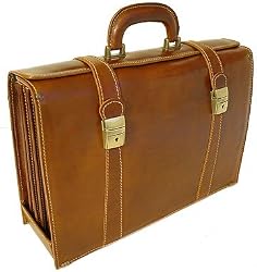 Floto Trastevere Brown Briefcase Attache Lap-top Case