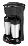 Kalorik CM-14259 750-Watt Dual Coffeemaker with 2 Travel Mugs