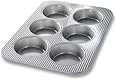 USA Pan Bakeware Aluminized Steel Mini Round Cake Pan 6-Well