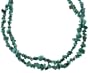 Sterling Silver Genuine Turquoise Chip Double Strand Necklace, 18"