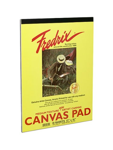 Fredrix Canvas Pads 12 in. x 16 in. sheets pad of 10