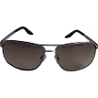 A|X AX155/S Sunglasses - Armani Exchange Men's Rectangular Full Rim Lifestyle Eyewear - Ruthenium/Black/Brown Shaded