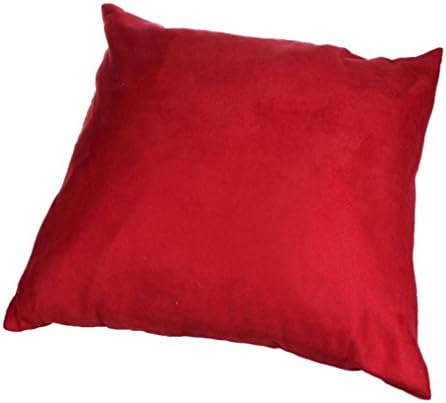 OUBAO Suede Nap Cushion Cover Home Decor Sofa Throw Pillow Case (Red)