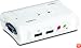 TRENDnet 2-Port USB KVM Switch Kit with Audio (Includes 2x KVM Cables) TK-209K (White)