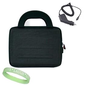 Amazon Kindle 2 Black Hard Shell Carrying Case + A Car Charger + A Live*Laugh*Love Wrist Band!!!