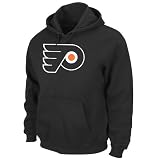 NHL Men's Philadelphia Flyers Heat Seal Long Sleeve Hooded Fleece Pullover (Black, Medium)