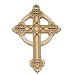 Maple Wood Laser Cut Celtic Halo Cross Pendant Bead 50mm (1)