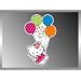 HELLO KITTY WITH BALLOONS CUTE VINYL DECAL STICKER 4