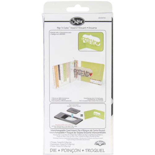 Sizzix Pop 'n Cuts Magnetic Insert Die - Phrase, Friend 3-D (Pop-Up) by Karen Burniston