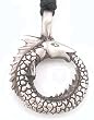 Oroborus Universe Amulet Pewter Pendant Necklace