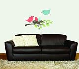 Removable Wall Decals - Birds feeding