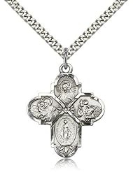 4 Way Cross Pendant, Sterling Silver