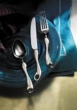 Ricci Casa Collection Ricciolo 45 Piece 18/10 Stainless Flatware Set Service for 8 Plus Hostess Set