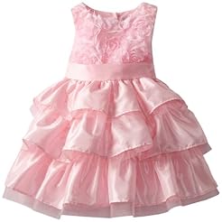 Girls Tiered Chiffon/Polyester/Silk/Tulle  Dress