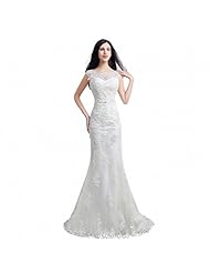 Illusion Lace Evening Dress/Party Dress/Wedding Dress 