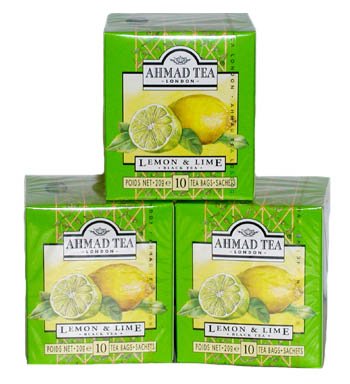 Lemon & Lime Flavored Tea - Ahmad Tea of London - 3pc by A Bountiful Harvest