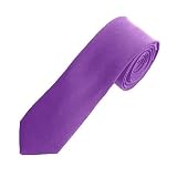 New Mens Solid Violet Purple Slim Necktie Neck Tie