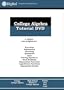 College Algebra Tutorial DVD (Includes practice exams)