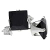 Sterling Silver Black 1 1/4 Carat Size (each) Princess Cut CZ Stud Earrings