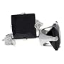 Black CZ 1 1/4 Carat Size Princess Cut Sterling Silver Stud Earrings