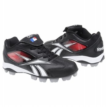 Reebok Little Kid/Big Kid Jr Vero Trade Low MRT Baseball Cleat,Black/White,5 M US Big Kid