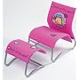 Bang on the Door - Pink Metal Bebe Chair with Foot Stool