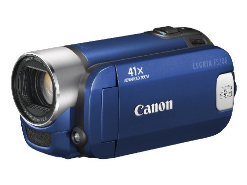 Canon LEGRIA FS 306 DVC-Camcorder (SDHC-Slot, 41-fach Advanced Zoom, 6,7 cm (2,7 Zoll) Widescreen Display) blau