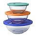 Kitchen & Housewares : Pyrex Smart Essentials 6-pc. Mixing Bowl Set- Multicolor Lids