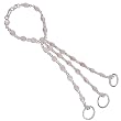 Silver Link Braclet Rose Quartz Gemstones (brclt219a)