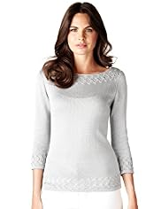 Per Una Crochet Knitted Top