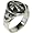 Gothic Cross Etched Surface Ring - 6