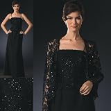 Beaded Lace Formal Evening Dress and Jacket - Mother of Bride & Groom, Wedding, Party, MOB Gown by Sean Collection (7286)