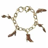 Antique Gold Shoe Charm Fashion Bracelet