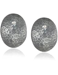GURHAN "Jordan" Dark Silver Oval Clip Post Earrings
