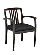 4 Pack Mahogany Leg Chairs with Wood Back Slat By Office Star