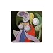 Femme a La Fleur Picasso Rubber Square Coaster (4 pack)
