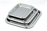 Alessi 5006/45 Tablett, rechteckig aus Edelstahl