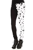 Royal Bones Black And White Star Split-Leg Skinny Jeans