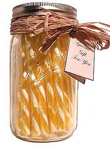 Gift Jar: Lemon Old Fashion Candy Sticks