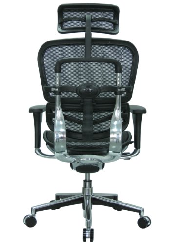 High Back Ergonomic Mesh Chair with Headrest Black Mesh/Chrome Frame